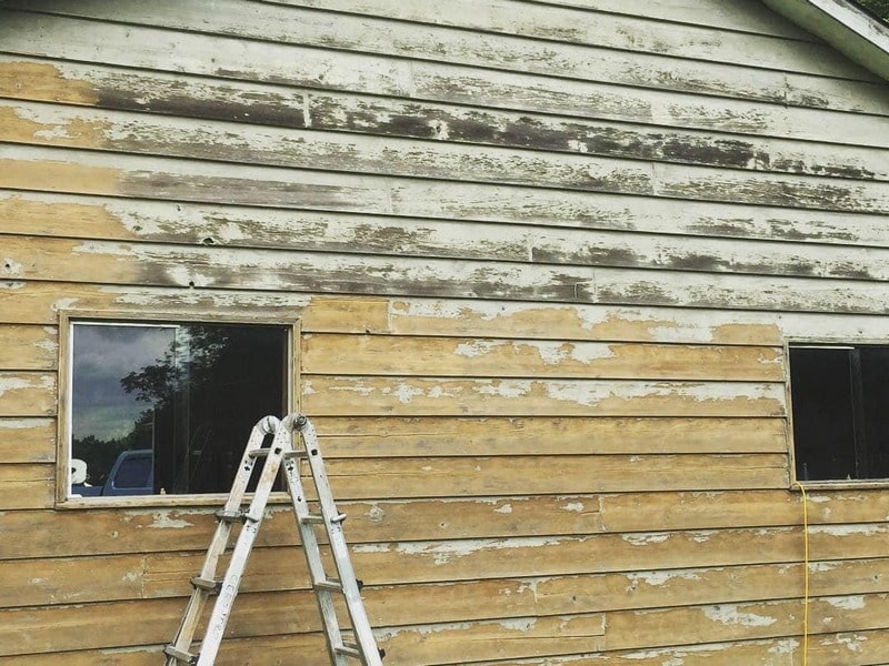 Wood exterior staining